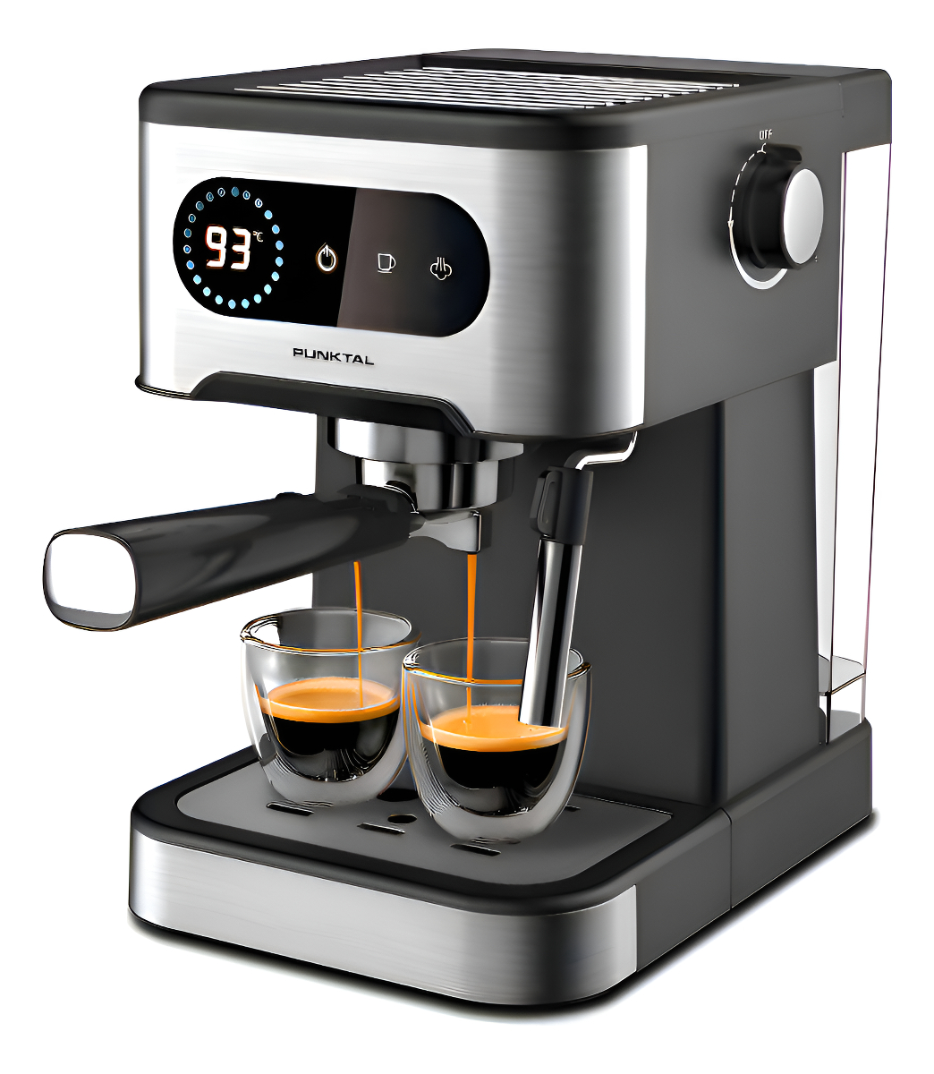 Cafetera Digital Punktal Expresso Y Cápsulas 20 Bares Acero