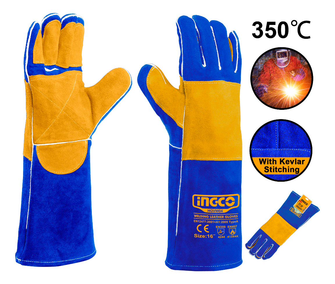 Guantes De Cuero Para Soldar Hgvw04 - Imagen 3