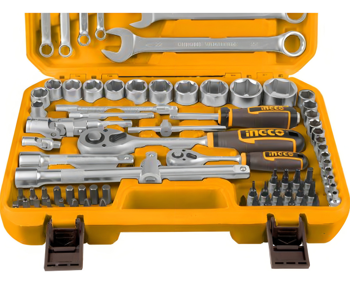 Juego De Dados Puntas Llaves 82 Pzs 1/4 1/2 Ingco Hkts42802 - Imagen 2