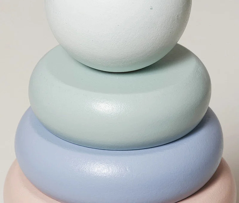 Juego De Encastre Infantil En Madera 3 En 1 Banco Cubo Aros - Imagen 3