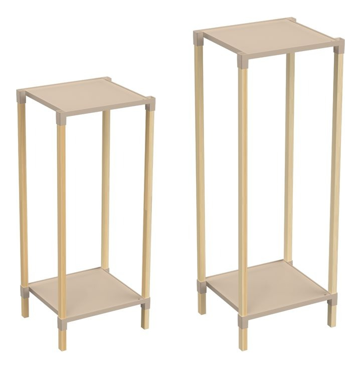Organizador Set X2unid 48x28x25cms / 59x28x25cms Madera Y Pp