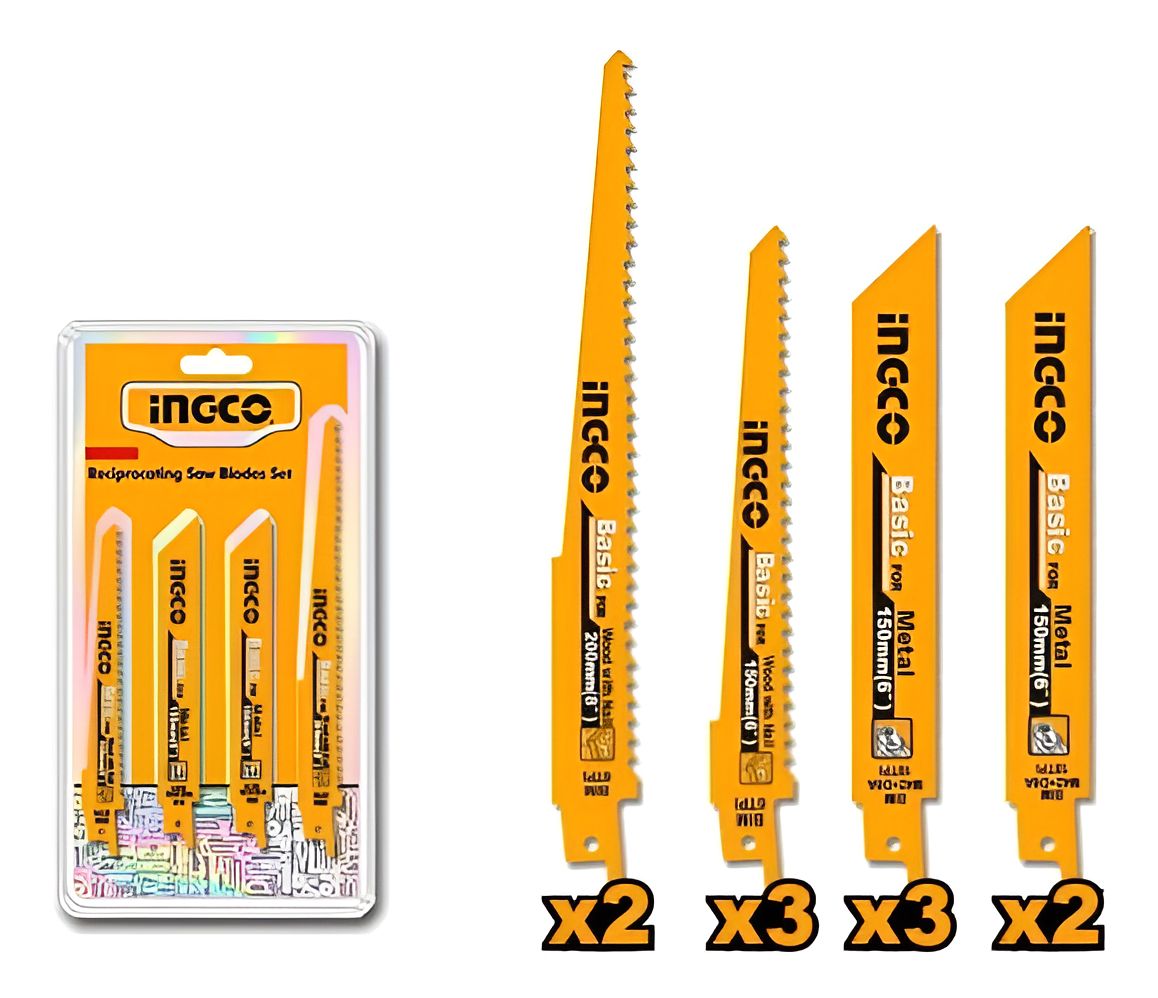 Set 10 Hojas Para Sierra Sable Metal Madera Ingco Rsb1001 - Imagen 2