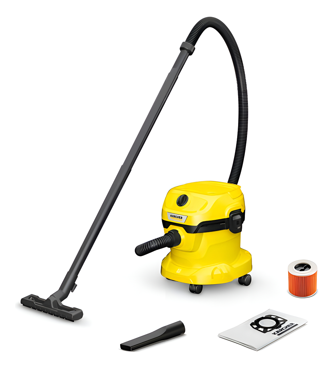 Aspiradoras Nuevas Karcher Agua Polvo Sopladora Wd2 Oy Color Amarillo