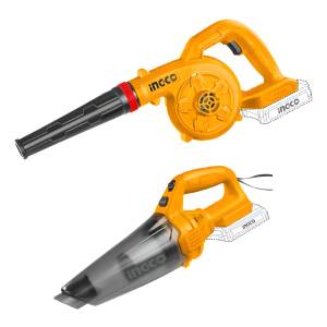 Kit Sopladora + Aspiradora Bateria Ingco 0.5lts + Accesorios