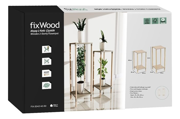 Organizador Set X2unid 48x28x25cms / 59x28x25cms Madera Y Pp - Imagen 4