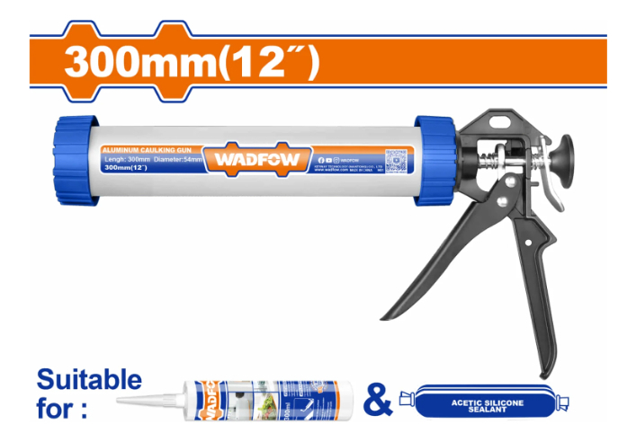 Pistola De Aplicar Silicona 12 Aluminio Wcg5312 - Imagen 3