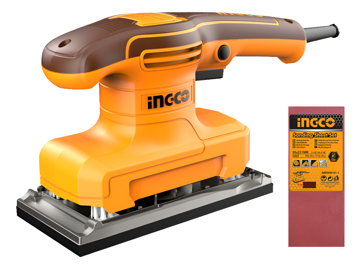 Lijadora Orbital Electrica 320w + 5 Lijas Ingco Fs3216