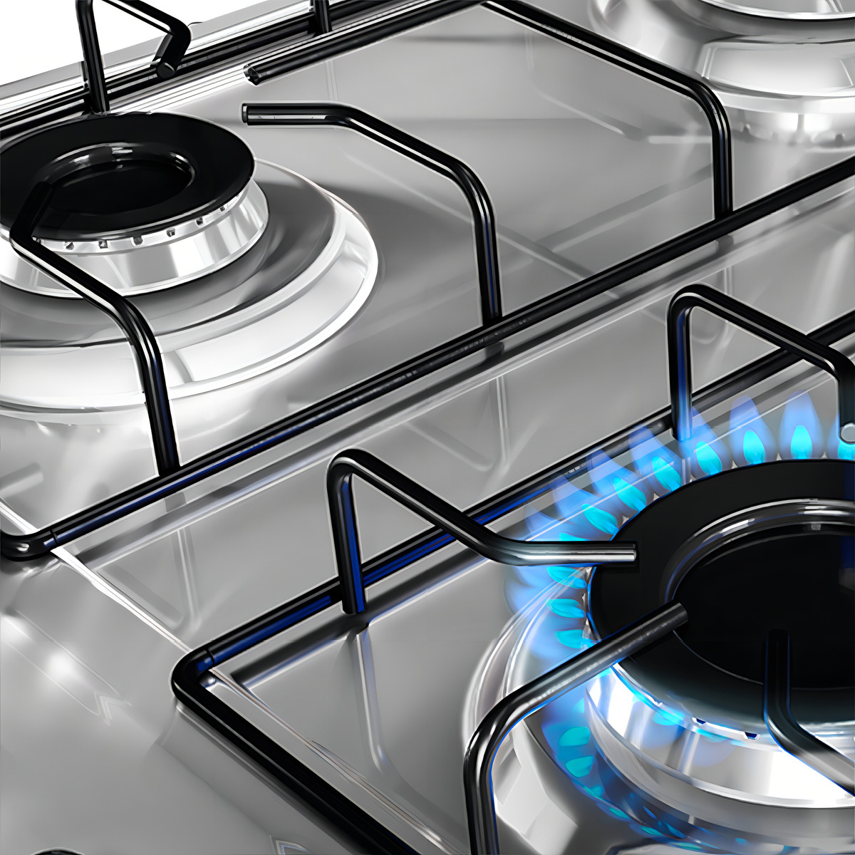 Cocina A Gas 4 Hornallas Enxuta Cenx27542t Grill Electrico Color Titanium - Imagen 4