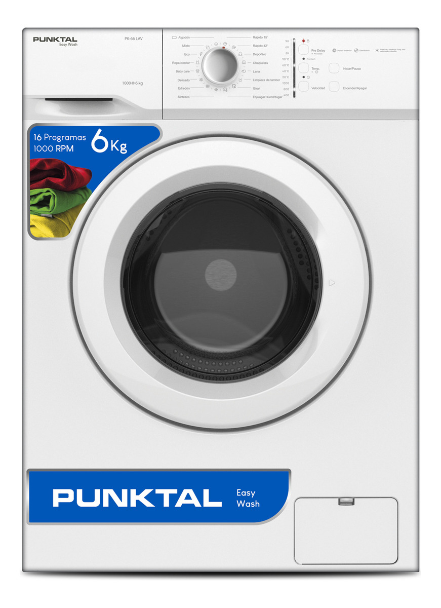 Lavarropas Punktal 6kg Carga Frontal