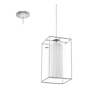 Lampara Colgante Loncino Una Luz, Acero Y Vidrio