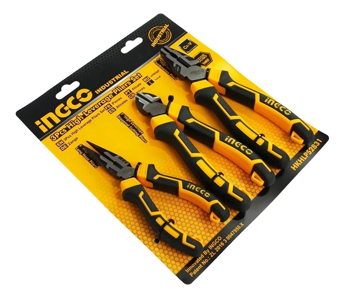 Juego 3 Pinzas Universal Alicate Diagonal Pinza Ingco - Imagen 2