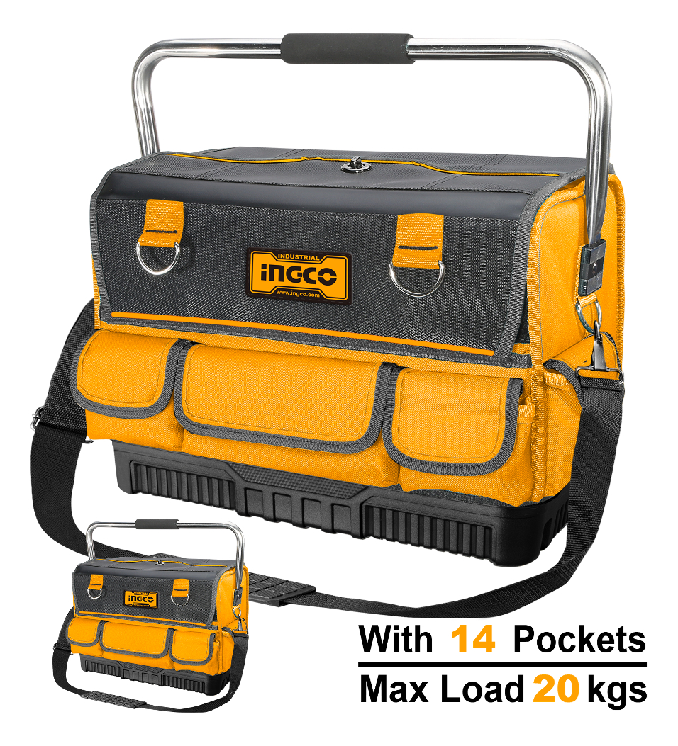 Bolso Herramientas Reforzada 16 PLG 20kg - Htbgl05 Ingco - Imagen 2