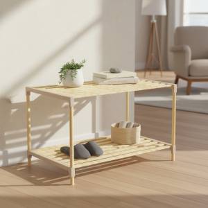 Estanteria Mesita 2 Niveles 45x33x66cm Madera