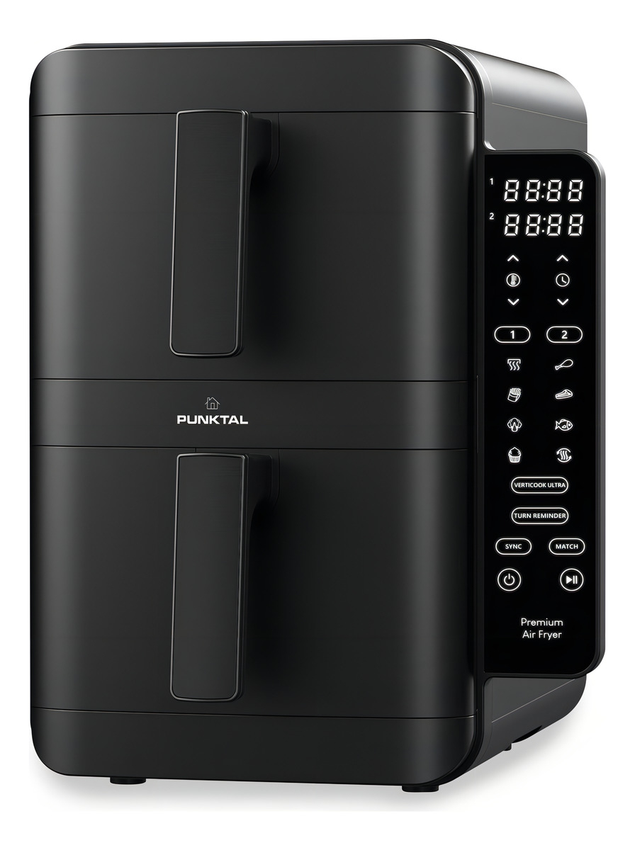 Freidora Sin Aceite Doble 4 + 4 Lts Digital Pk-390 Fd Color - Imagen 2