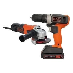 Combo Taladro Atornillador + Amoladora Angular Black+decker