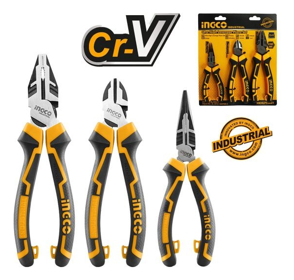 Juego 3 Pinzas Universal Alicate Diagonal Pinza Ingco - Imagen 5