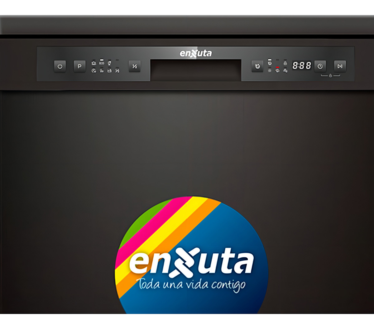 Lavavajillas Enxuta Lvenx913n 13 Cubiertos Display Led Color Negro - Imagen 2