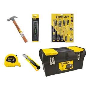 Combo 5 Caja De Herramienta Stanley 19013 + Accesorios