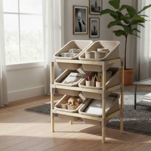 Estanteria 6 Contenerdores 90x55x39cms Medera Y Pp