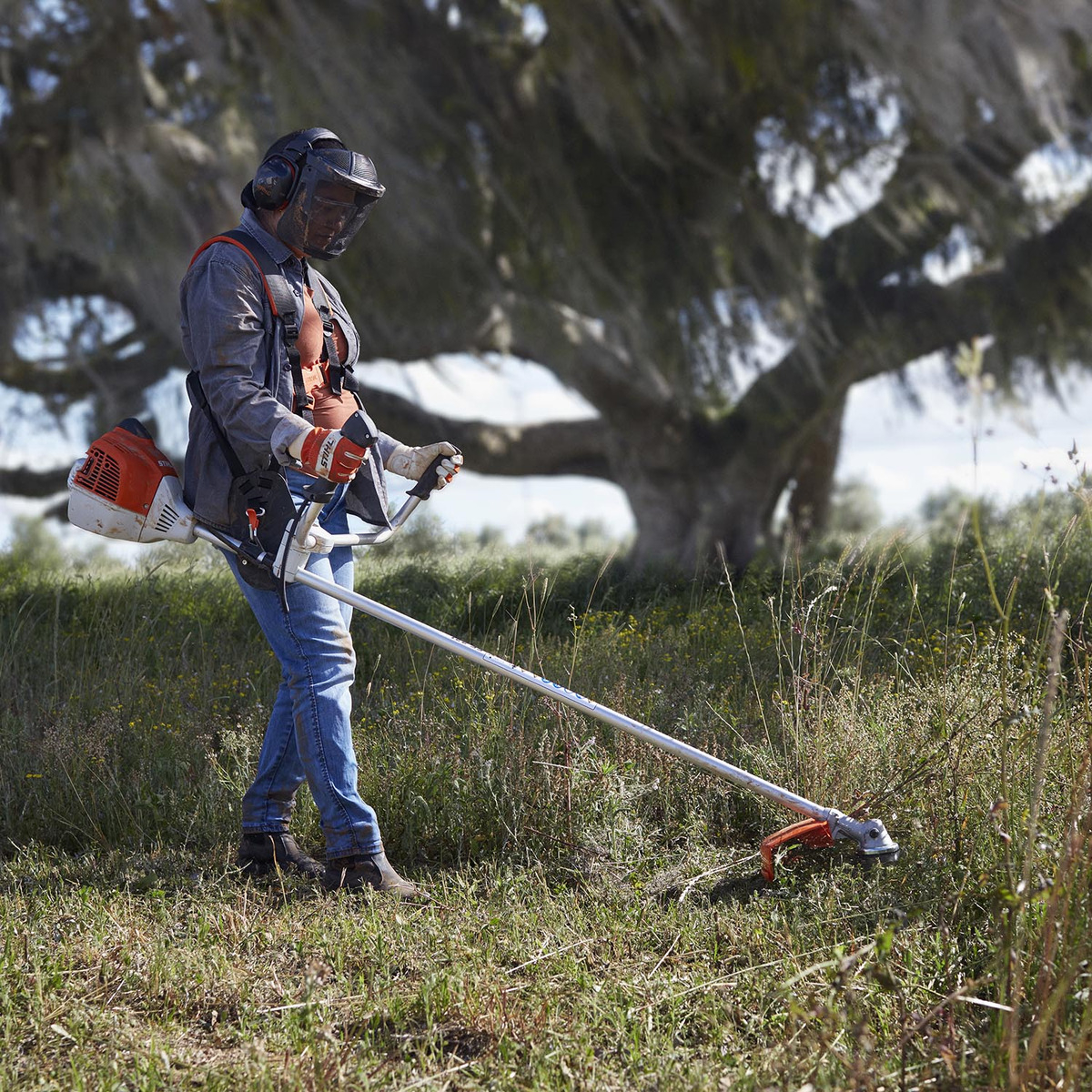 Desbrozadora Stihl A Gasolina Fs 221 2.3cv Cuchillo 3 Puntas - Imagen 5