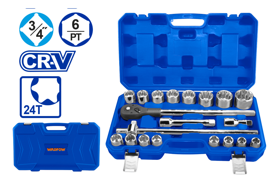 Valija 21pcs Juego De Dados 3/4 + Extensión Wadfow - Imagen 3