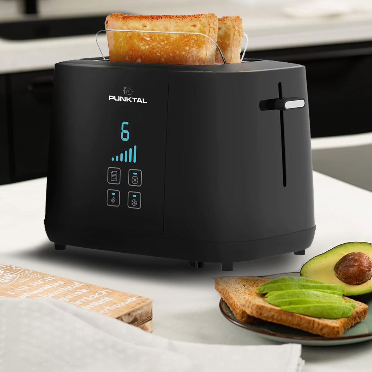 Tostadora Pan Digital Punktal Táctil Rejilla Calentar Pk-632 - Imagen 3