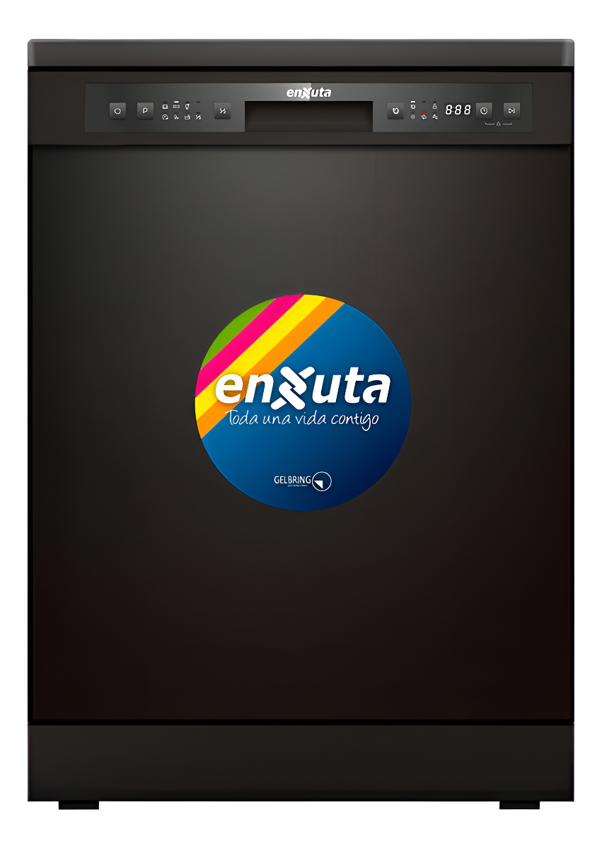 Lavavajillas Enxuta Lvenx913n 13 Cubiertos Display Led Color Negro