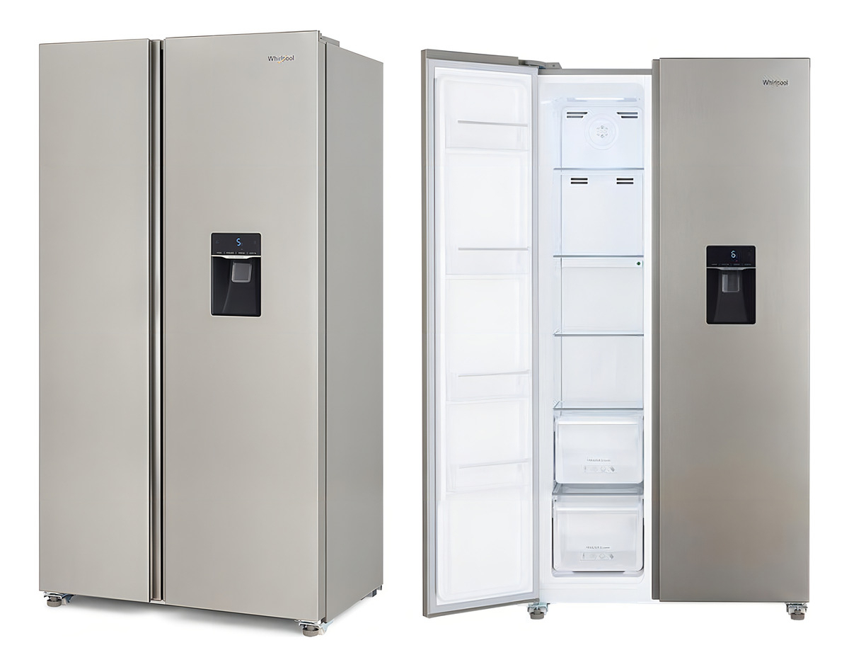 Heladera Side By Side Whirlpool Inverter 560 L Color Plateado