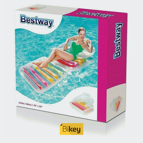 Colchoneta Sillon Inflable Bestway Plegable 2 En 1 Pileta - Imagen 4