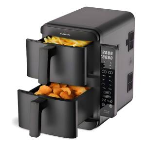 Freidora Sin Aceite Doble 4 + 4 Lts Digital Pk-390 Fd Color