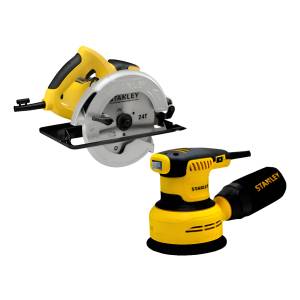 Sierra Circular 7 1/4 + Lijadora Roto Orbital 125mm Stanley
