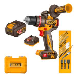 Taladro Atornillador Ingco 42v C/percutor C/2 Bat 2 Ah