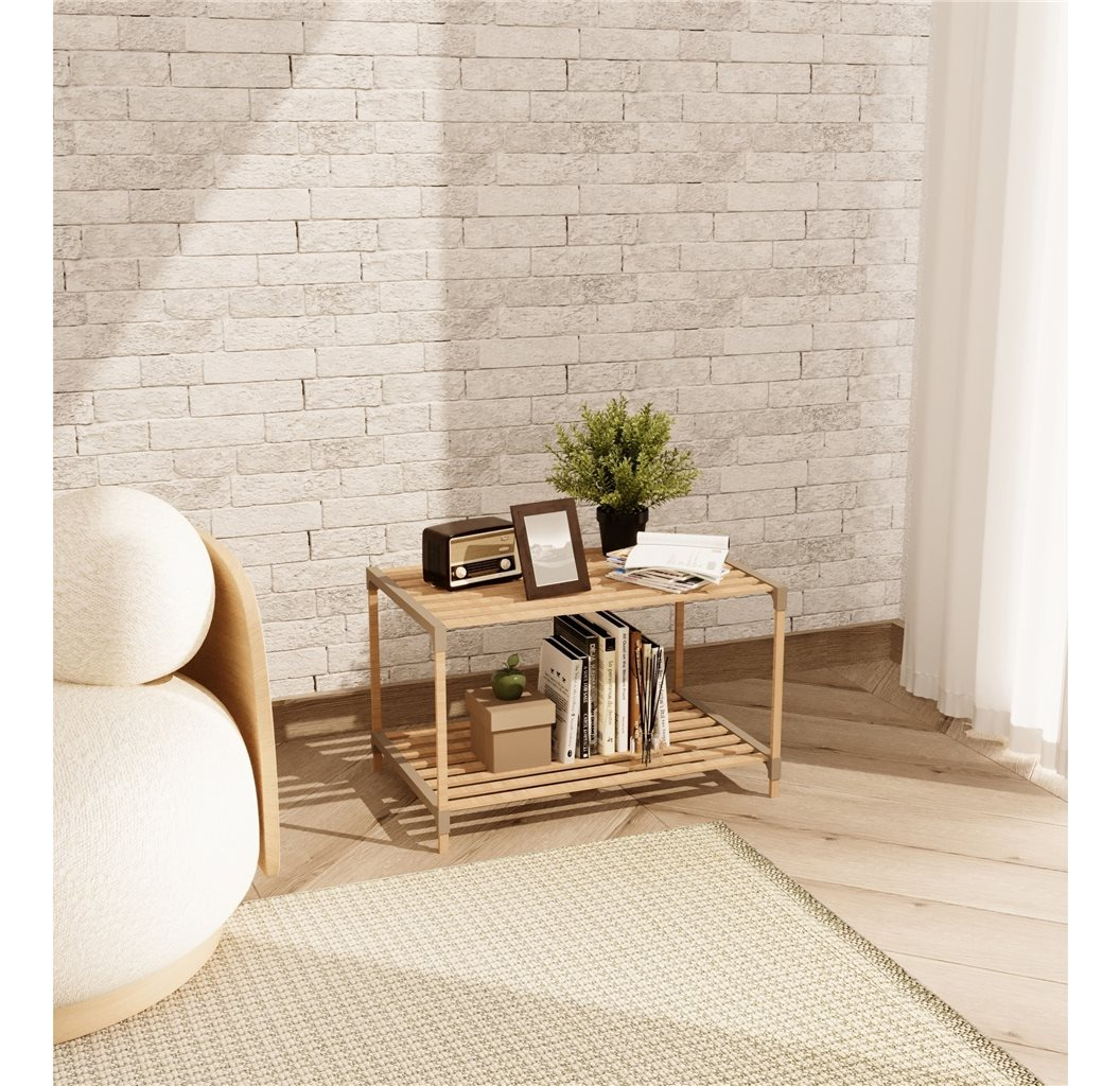 Estanteria Mesita 2 Niveles 45x33x66cm Madera - Imagen 2