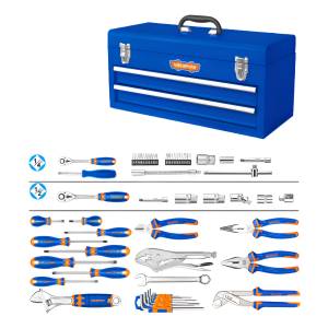 Caja Porta Herramientas 120 Piezas Metálica Grande Wadfow