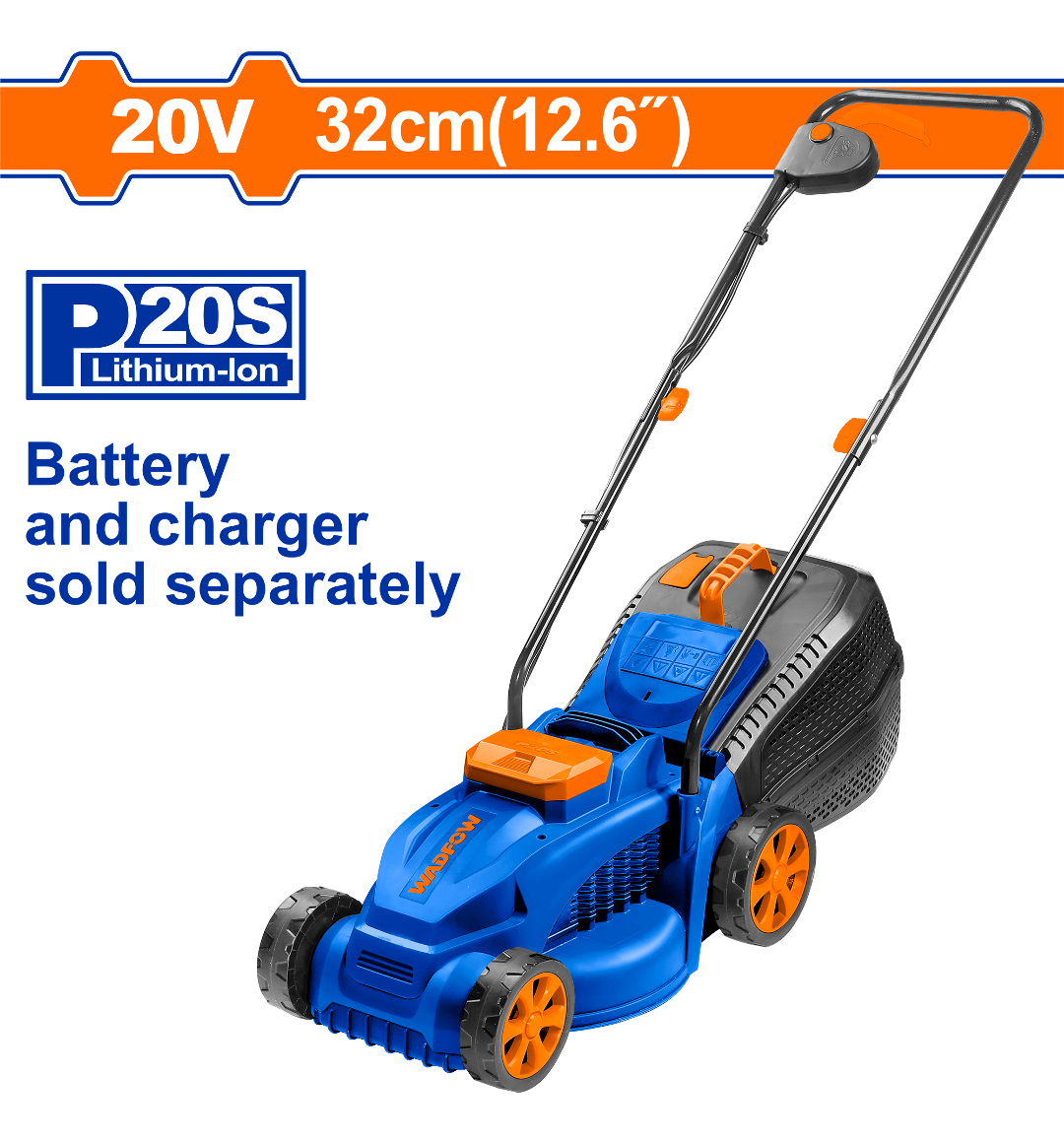 Corta Cesped A Bateria 20v Wadfow Wlkp530 S/bat S/carg - Imagen 2