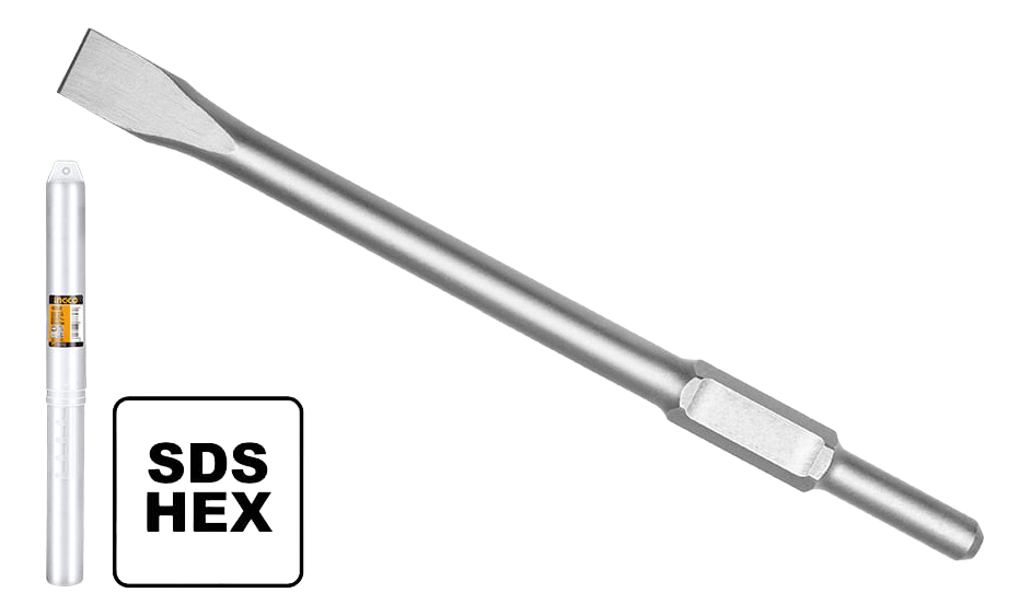 Cincel Hexagonal Chato 30x35x400mm Ingco Dbc03440012 - Imagen 2
