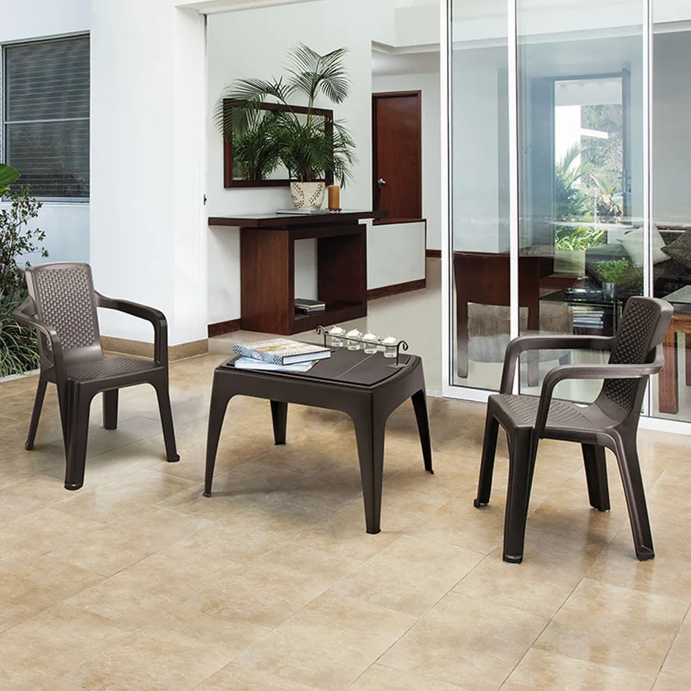 Silla Rimax Eterna Con Brazos Wengue Color Marrón Liso - Imagen 5