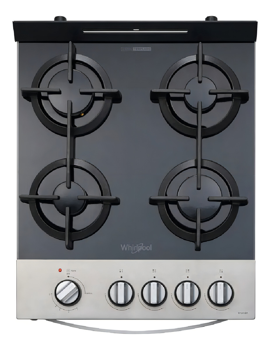 Cocina A Gas 4 Hornallas Whirlpool Wfo4vbrruw Mesada Vidrio - Imagen 5