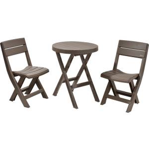 Combo Plegable Mesa Redonda 2 Sillas Barú Jardin Exterior
