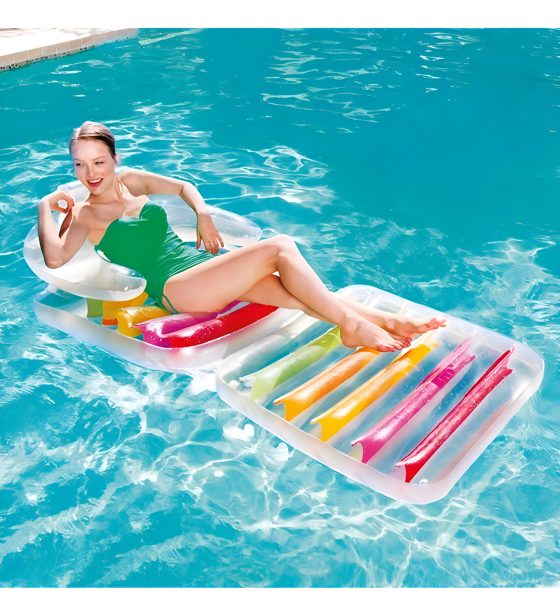 Colchoneta Sillon Inflable Bestway Plegable 2 En 1 Pileta - Imagen 2