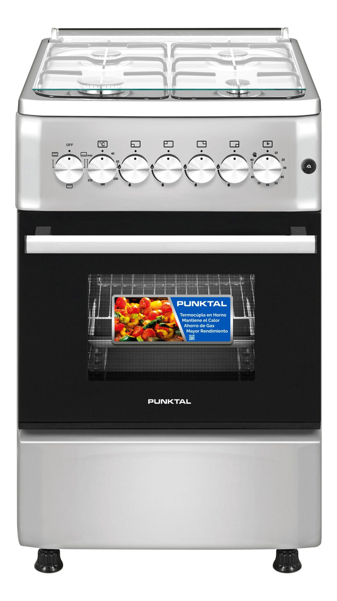 Cocina Combinada Punktal 4 Hornallas Pk-1940 Tk - Imagen 3