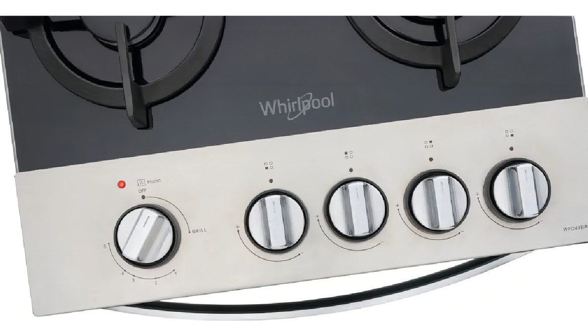 Cocina A Gas 4 Hornallas Whirlpool Wfo4vbrruw Mesada Vidrio - Imagen 3