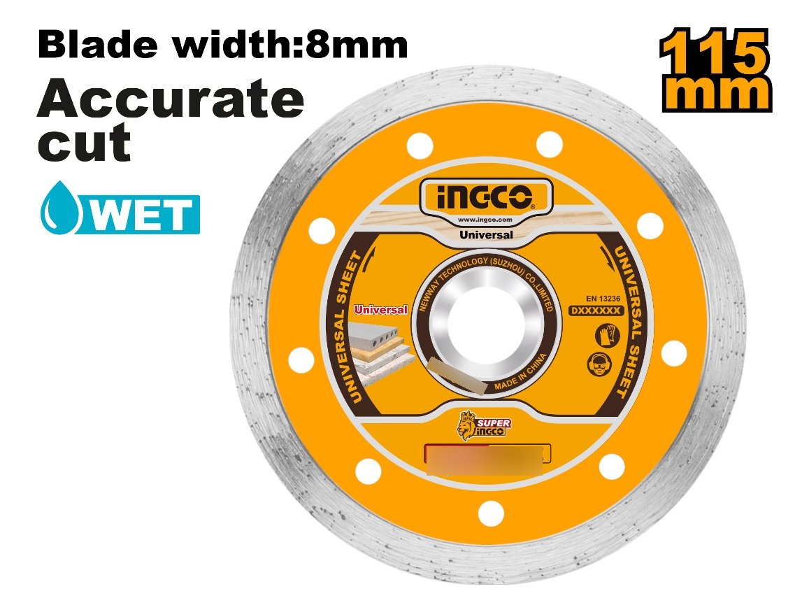 Disco Continuo Corte Humedo 4 1/2 115mm Ingco Dmd021152 - Imagen 2