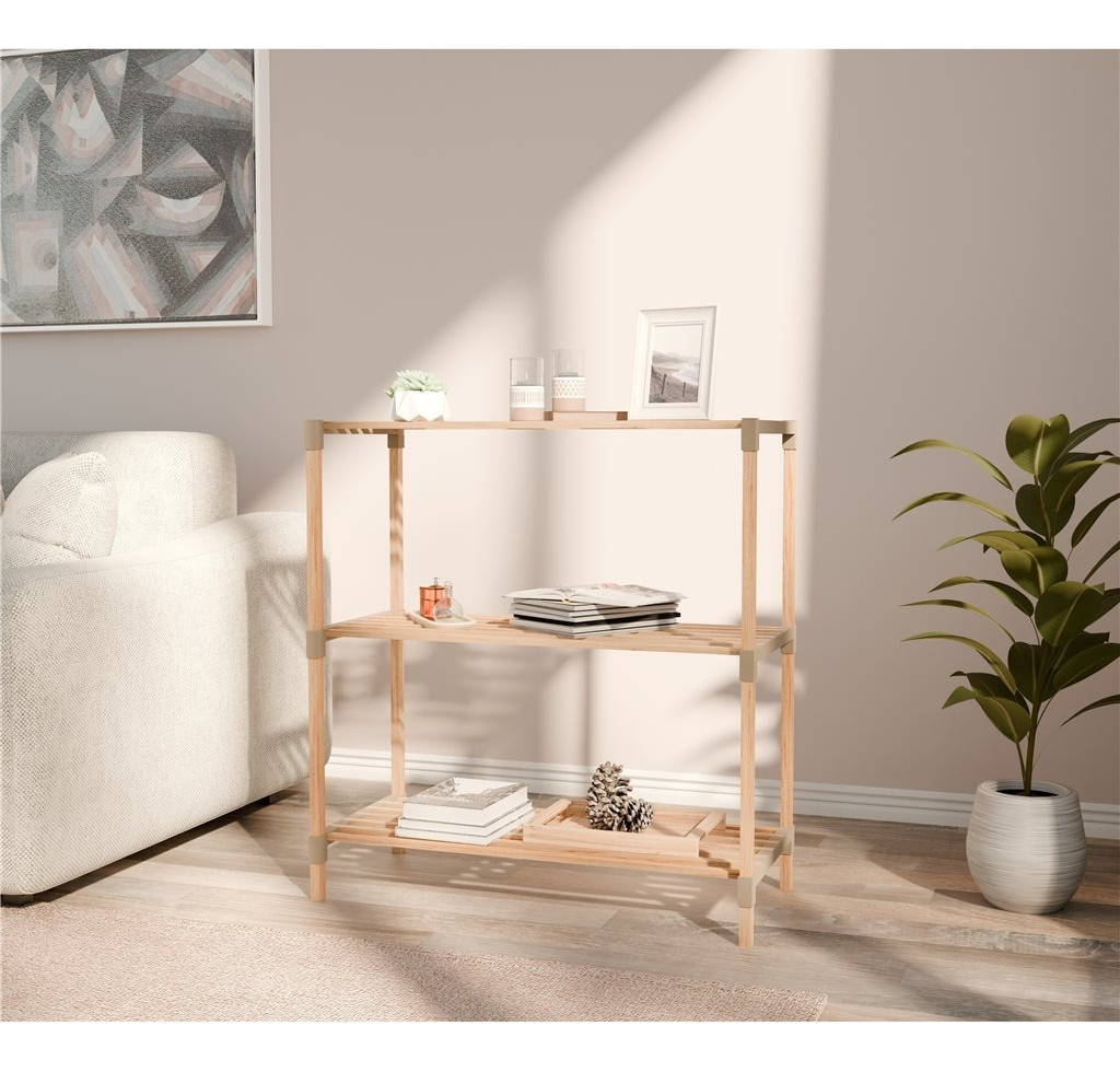 Estanteria 3 Niveles 78x65x30cms Madera - Imagen 3