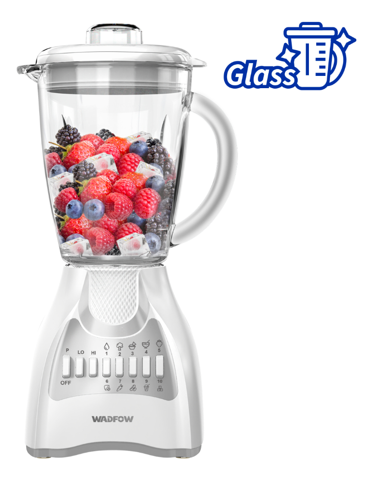 Licuadora 1.5l 650w Jarra De Vidrio 10 Velocidades Wadfow - Imagen 3