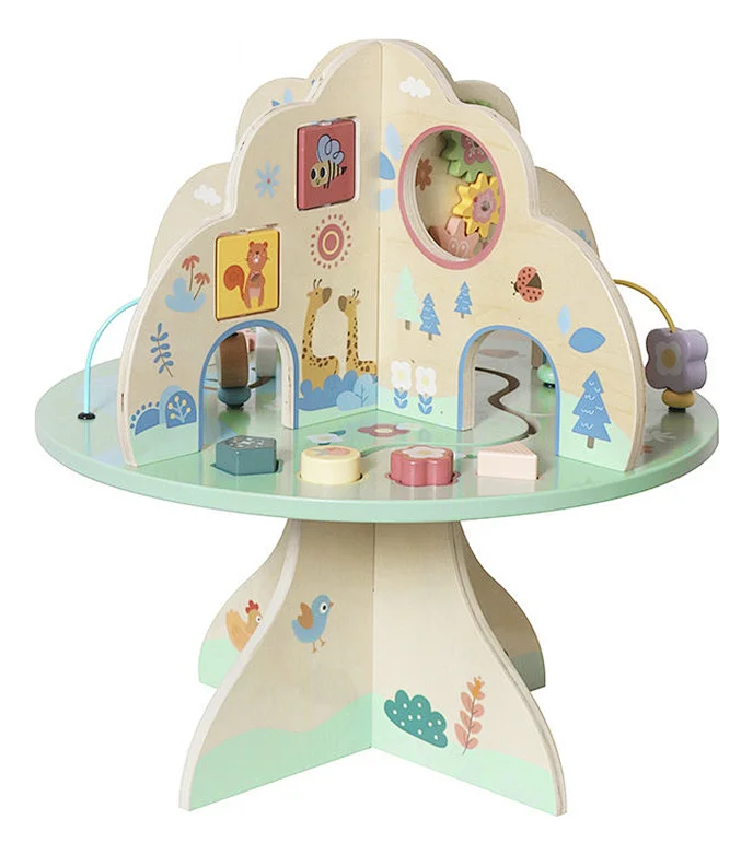 Juego Árbol Educativo Madera Mesa De Actividades Para Niños - Imagen 4