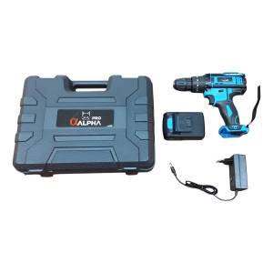 Taladro Atornillador Percutor Alpha Pro 20v Bateria Valija
