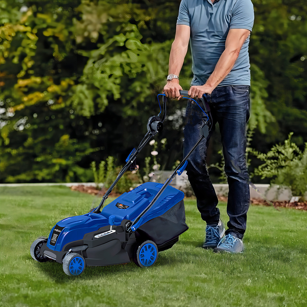 Cortadora De Césped Enxuta Cceenx4038 1600w Con Bolsa Recolectora Ancho De Corte 38cm - Imagen 2