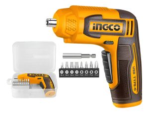 Ingco Atornillador Eléctrico 4nm 4v Con Estuche Y Puntas