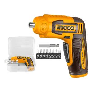 Ingco Atornillador Eléctrico 4nm 4v Con Estuche Y Puntas
